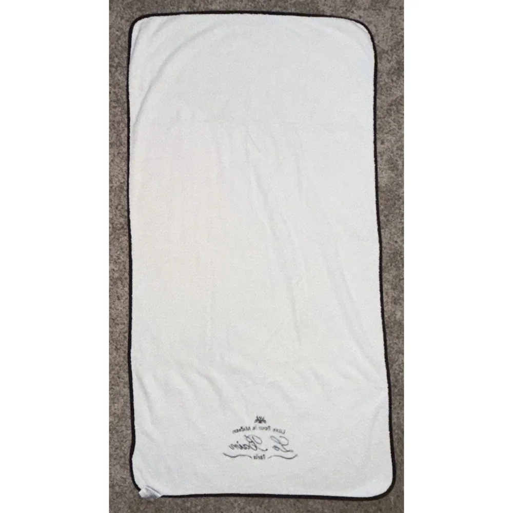 Le Bain By Kassatex Bath Towel Hand Towel White Black Egyptian Cotton 50